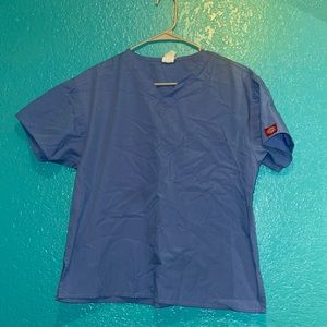 Dickies blue scrub top